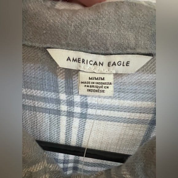 NEW American Eagle Cropped Flannel Size Medium NWT - Picture 4 of 6